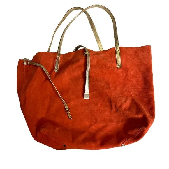 Tiffany & Co. Orange Suede Reversible Tote - Picture 8 of 16